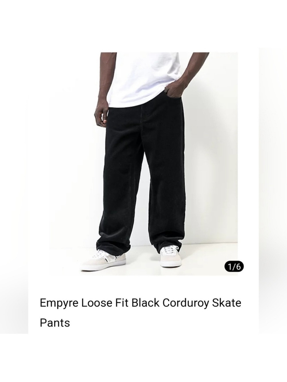 Empyre Black relaxed  Corduroy Men Pants with embroidered spray can design